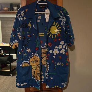 Adidas by Pharrell Williams Doodle Shirt Button Down XL original NWT